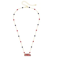 Women's CANVAS Style Ole Miss Rebels Logo Layering Necklace