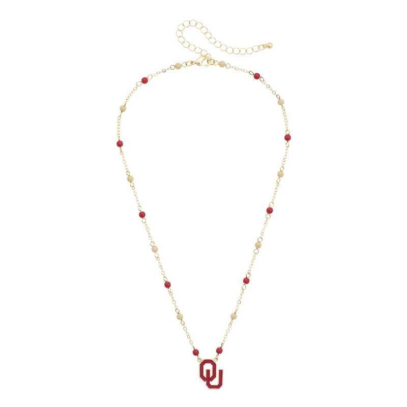 Women's CANVAS Style Oklahoma Sooners Logo Layering Necklace