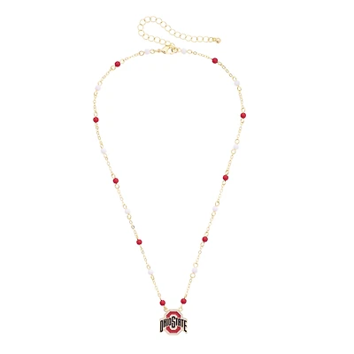 Women's CANVAS Style Ohio State Buckeyes Logo Layering Necklace