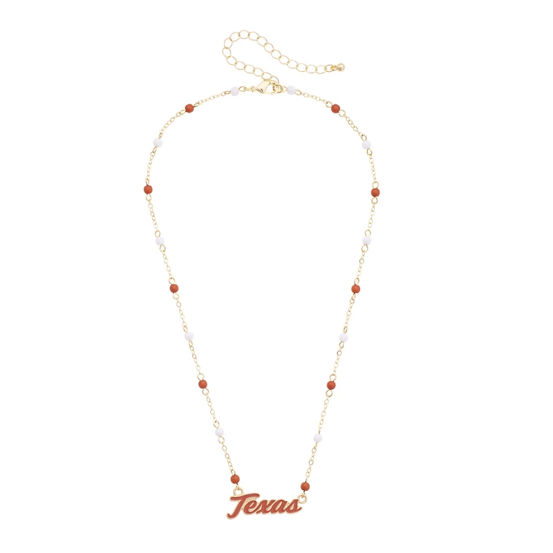 Women's CANVAS Style Texas Longhorns Logo Layering Necklace