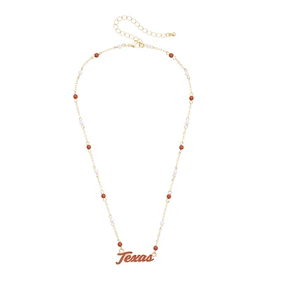 Women's CANVAS Style Texas Longhorns Logo Layering Necklace