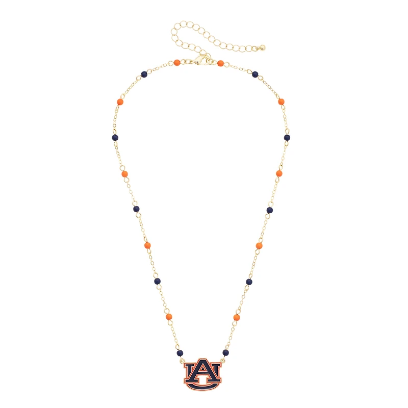 Women's CANVAS Style Auburn Tigers Logo Layering Necklace