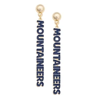 Women's CANVAS Style West Virginia Mountaineers Nameplate Earrings