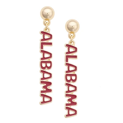 Women's CANVAS Style Alabama Crimson Tide Nameplate Earrings
