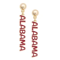 Women's CANVAS Style Alabama Crimson Tide Nameplate Earrings