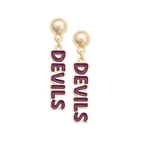 Women's CANVAS Style Arizona State Sun Devils Nameplate Earrings
