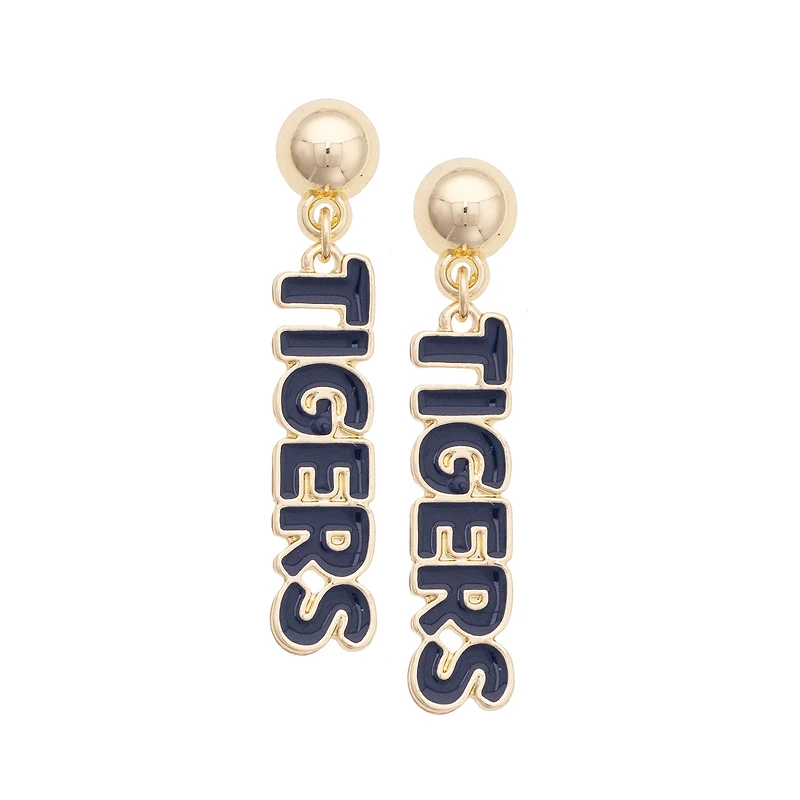 Women's CANVAS Style Auburn Tigers Nameplate Earrings