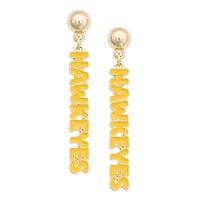 Women's CANVAS Style Iowa Hawkeyes Nameplate Earrings