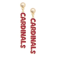 Women's CANVAS Style Louisville Cardinals Nameplate Earrings