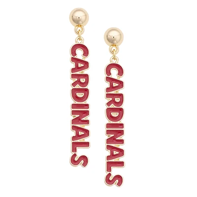Women's CANVAS Style Louisville Cardinals Nameplate Earrings