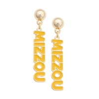 Women's CANVAS Style Missouri Tigers Nameplate Earrings