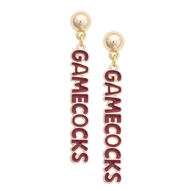 Women's CANVAS Style South Carolina Gamecocks Nameplate Earrings