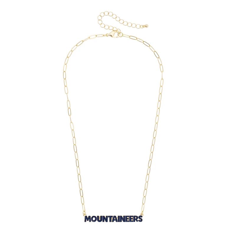 Women's CANVAS Style West Virginia Mountaineers Nameplate Necklace