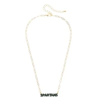 Women's CANVAS Style Michigan State Spartans Nameplate Necklace