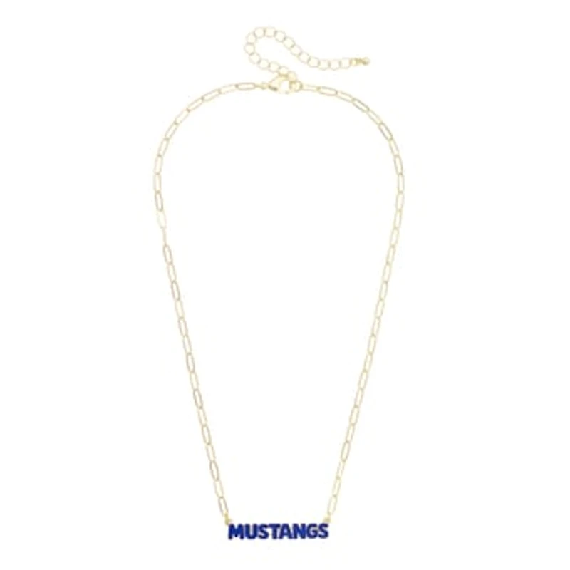 Women's CANVAS Style SMU Mustangs Nameplate Necklace