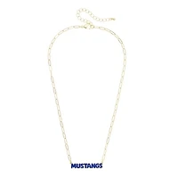 Women's CANVAS Style SMU Mustangs Nameplate Necklace