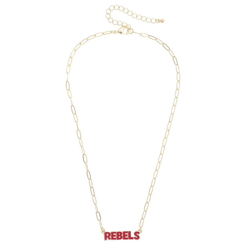 Women's CANVAS Style Ole Miss Rebels Nameplate Necklace
