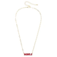 Women's CANVAS Style Ole Miss Rebels Nameplate Necklace
