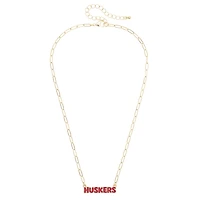 Women's CANVAS Style Nebraska Huskers Nameplate Necklace