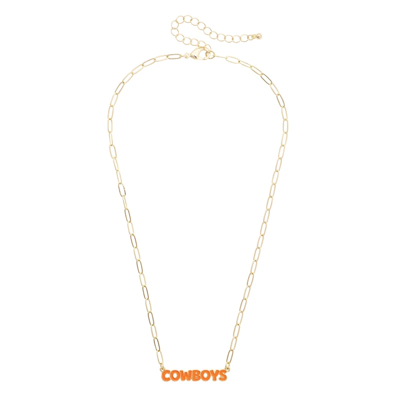 Women's CANVAS Style Oklahoma State Cowboys Nameplate Necklace