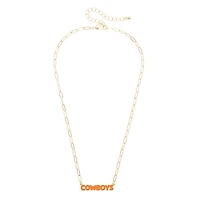 Women's CANVAS Style Oklahoma State Cowboys Nameplate Necklace