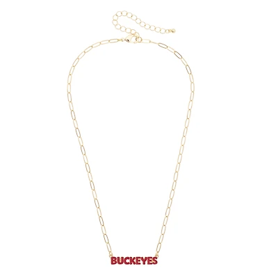 Women's CANVAS Style Ohio State Buckeyes Nameplate Necklace
