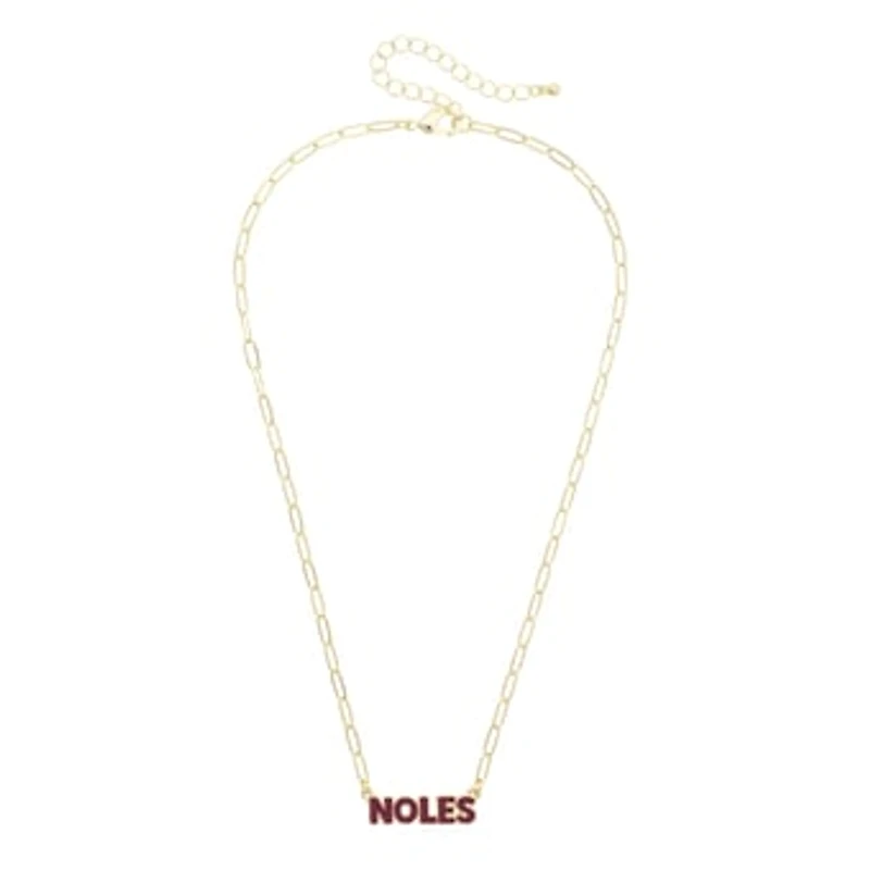 Women's CANVAS Style Florida State Seminoles Nameplate Necklace