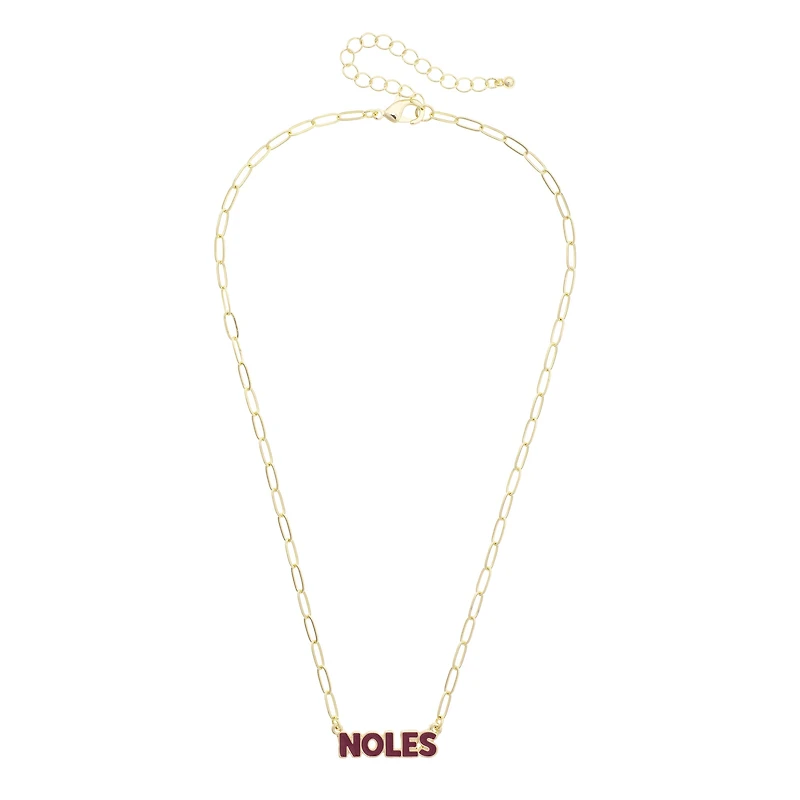 Women's CANVAS Style Florida State Seminoles Nameplate Necklace