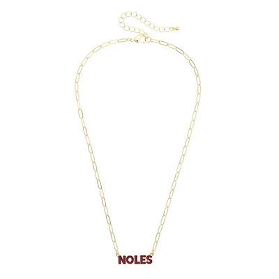 Women's CANVAS Style Florida State Seminoles Nameplate Necklace