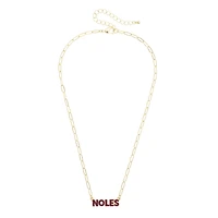 Women's CANVAS Style Florida State Seminoles Nameplate Necklace