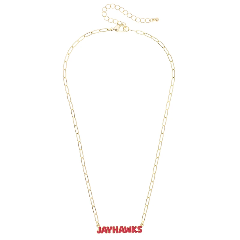 Women's CANVAS Style Kansas Jayhawks Nameplate Necklace