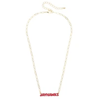 Women's CANVAS Style Kansas Jayhawks Nameplate Necklace