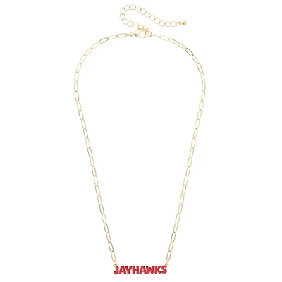 Women's CANVAS Style Kansas Jayhawks Nameplate Necklace