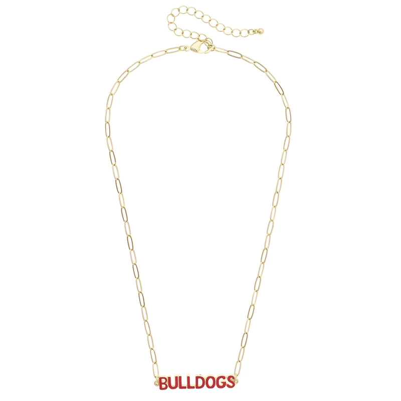 Women's CANVAS Style Georgia Bulldogs Nameplate Necklace