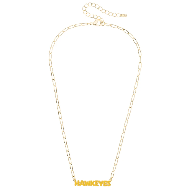 Women's CANVAS Style Iowa Hawkeyes Nameplate Necklace