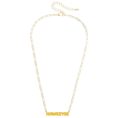 Women's CANVAS Style Iowa Hawkeyes Nameplate Necklace