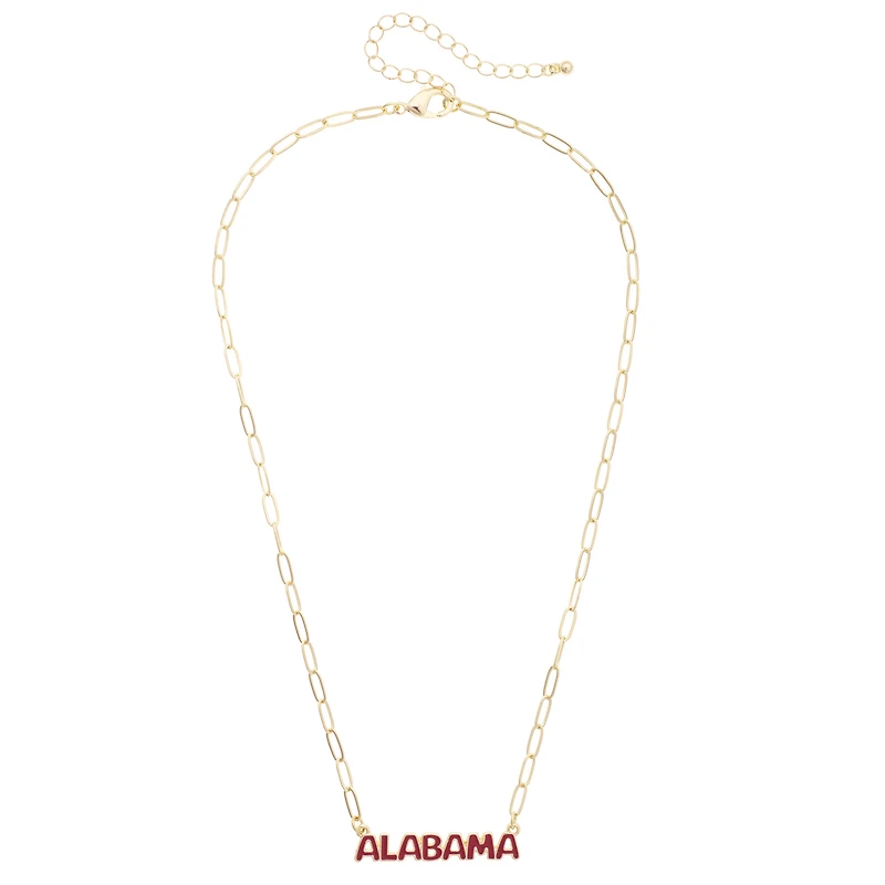 Women's CANVAS Style Alabama Crimson Tide Nameplate Necklace