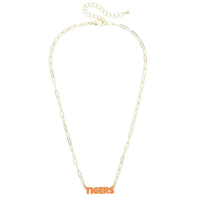 Women's CANVAS Style Clemson Tigers Nameplate Necklace