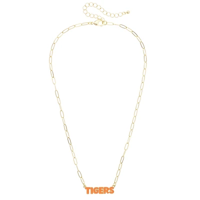 Women's CANVAS Style Clemson Tigers Nameplate Necklace