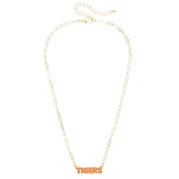 Women's CANVAS Style Clemson Tigers Nameplate Necklace