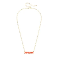 Women's CANVAS Style Auburn Tigers Nameplate Necklace