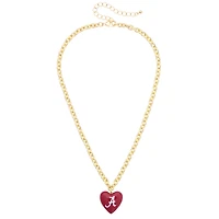Women's CANVAS Style Alabama Crimson Tide Heart Necklace
