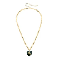 Women's CANVAS Style Baylor Bears Heart Necklace