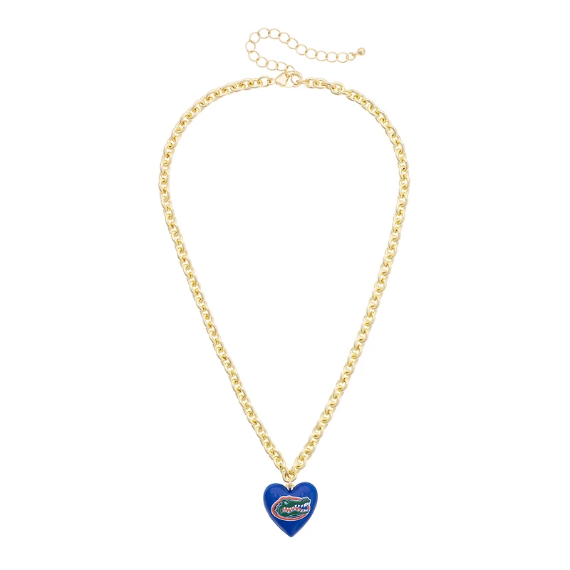 Women's CANVAS Style Florida Gators Heart Necklace