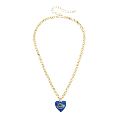 Women's CANVAS Style Florida Gators Heart Necklace