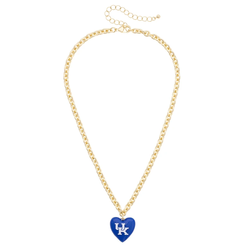 Women's CANVAS Style Kentucky Wildcats Heart Necklace