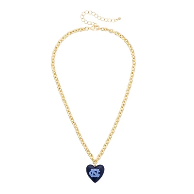 Women's CANVAS Style North Carolina Tar Heels Heart Necklace