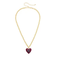 Women's CANVAS Style South Carolina Gamecocks Heart Necklace
