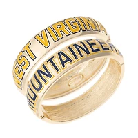 Women's CANVAS Style West Virginia Mountaineers Chunky Hinge Bangle Two-Piece Set