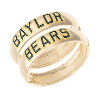 Women's CANVAS Style Baylor Bears Chunky Hinge Bangle Two-Piece Set